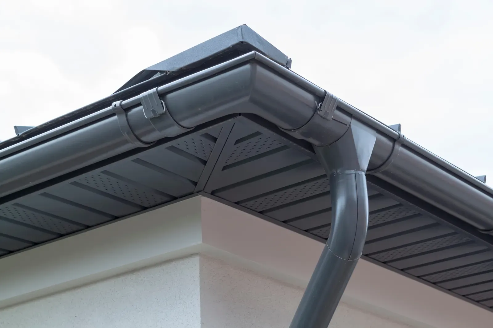 A residential gutter being replaced with a new aluminum gutter, hero approved. | You First Home Services